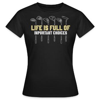 Golf Golfschläger - Frauen T-Shirt - Schwarz - Vorne - AI Model Female 172 dark (172cm)