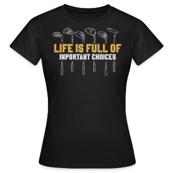 Golf Golfschläger - Frauen T-Shirt - Schwarz - Vorne - AI Model Female 172 dark (172cm)