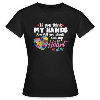 Autism Asperger Autist Autism Autism Autism - T-shirt Femme - noir - Devant - AI Model Female 172 dark (172cm)