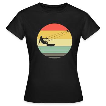 Kiteboard - Frauen T-Shirt - Schwarz - Vorne - AI Model Female 172 dark (172cm)