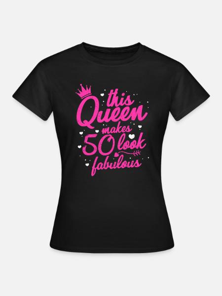 50 Jahre Queen - T-shirt dam - svart