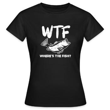 Pêche pêche pêche cadeau de pêche - T-shirt Femme - noir - Devant - AI Model Female 172 dark (172cm)