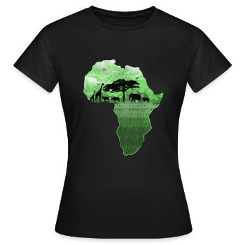 Afrique - T-shirt Femme - noir - Devant - AI Model Female 172 dark (172cm)