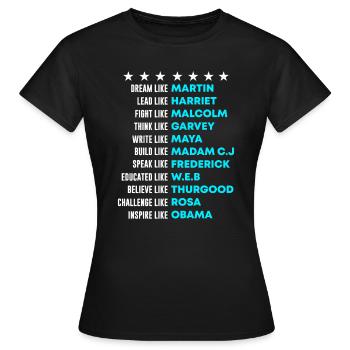 Black History - T-shirt Femme - noir - Devant - AI Model Female 172 dark (172cm)