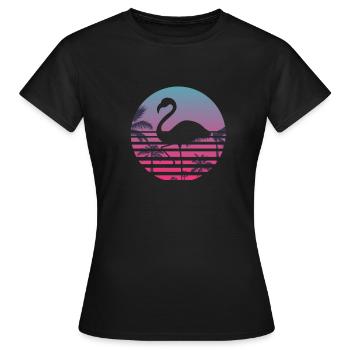 Flamingo - T-shirt Femme - noir - Devant - AI Model Female 172 dark (172cm)