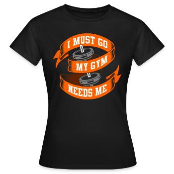 Fitnessstudio - Frauen T-Shirt - Schwarz - Vorne - AI Model Female 172 dark (172cm)