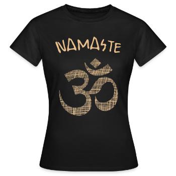 Yogi Namaste - Frauen T-Shirt - Schwarz - Vorne - AI Model Female 172 dark (172cm)