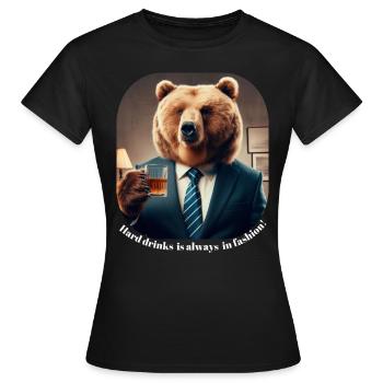 Harte Getränke sind immer in Mode - Frauen T-Shirt - Schwarz - Vorne - AI Model Female 172 dark (172cm)