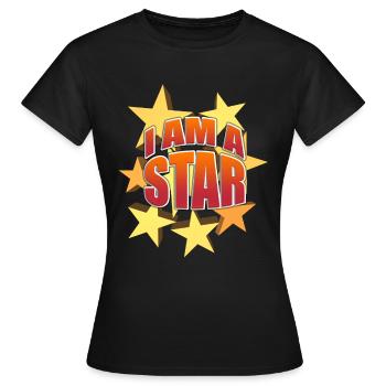 Je suis une star - T-shirt Femme - noir - Devant - AI Model Female 172 dark (172cm)