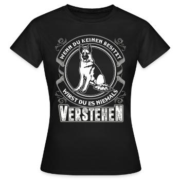 German Shepherd Dog - Frauen T-Shirt - Schwarz - Vorne - AI Model Female 172 dark (172cm)