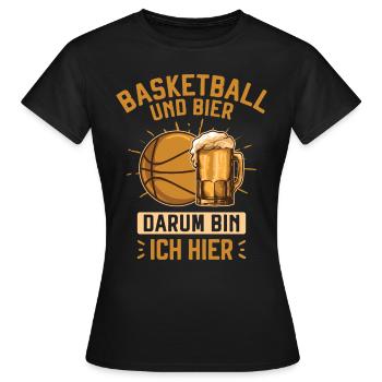 Basketball und Bier Basket and Beer Basketball - Women's T-Shirt - black - Front - AI Model Female 172 dark (172cm)