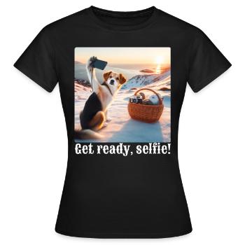 Mach dich bereit, Selfie-4 - Frauen T-Shirt - Schwarz - Vorne - AI Model Female 172 dark (172cm)