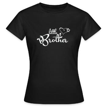 Petit frère - cadeau pour frère - cœur de frère - T-shirt Femme - noir - Devant - AI Model Female 172 dark (172cm)