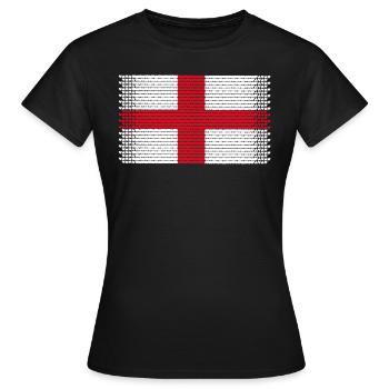heart england london love english english english flavour - Women's T-Shirt - black - Front - AI Model Female 172 dark (172cm)