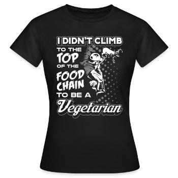 Mangeur de viande chasse chasseur cadeau de chasse - T-shirt Femme - noir - Devant - AI Model Female 172 dark (172cm)