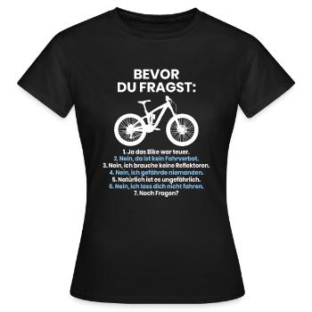 Rad Fahrrad Mountainbike MTB Spruch Geschenk - Frauen T-Shirt - Schwarz - Vorne - AI Model Female 172 dark (172cm)