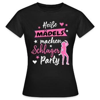 les filles chaudes font la fête - T-shirt Femme - noir - Devant - AI Model Female 172 dark (172cm)