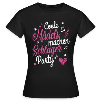 coole mädels machen schlager party - Frauen T-Shirt - Schwarz - Vorne - AI Model Female 172 dark (172cm)