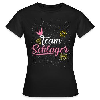 team schlager - Frauen T-Shirt - Schwarz - Vorne - AI Model Female 172 dark (172cm)