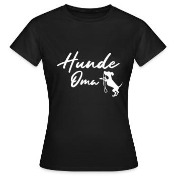 Hunde Oma - Frauen T-Shirt - Schwarz - Vorne - AI Model Female 172 dark (172cm)