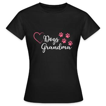 Dogs Grandma - Women's T-Shirt - black - Front - AI Model Female 172 dark (172cm)