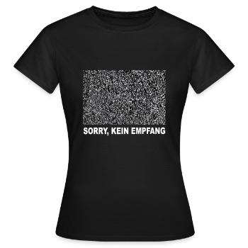 TV scintillement pause pas de réception - T-shirt Femme - noir - Devant - AI Model Female 172 dark (172cm)
