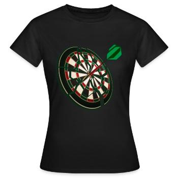 Dart Bullseye Dart player jeu de fléchettes - T-shirt Femme - noir - Devant - AI Model Female 172 dark (172cm)