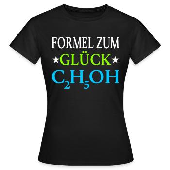 Alkohol alles besser Ethanol Molekül Chemie Formel - Frauen T-Shirt - Schwarz - Vorne - AI Model Female 172 dark (172cm)