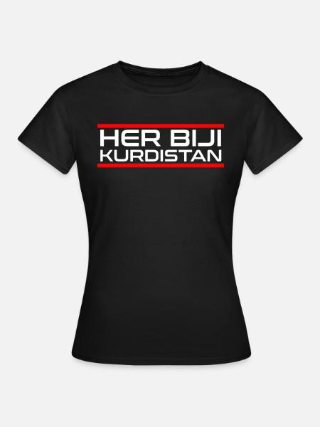 Her Biji Kurdistan Azadi Newroz Rojava Gift - Women's T-Shirt - black