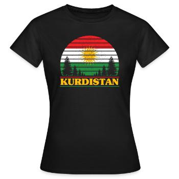 Kurdistan - Women's T-Shirt - black - Front - AI Model Female 172 dark (172cm)