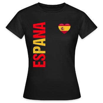 Espana Fußball Trikot Spanien Fußball Trikot - Frauen T-Shirt - Schwarz - Vorne - AI Model Female 172 dark (172cm)