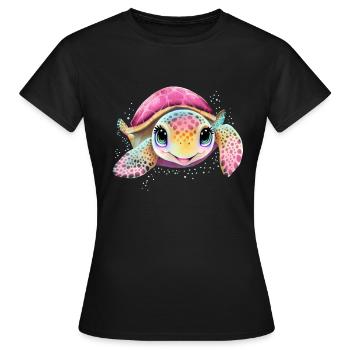 Baby Schildkröte - Frauen T-Shirt - Schwarz - Vorne - AI Model Female 172 dark (172cm)