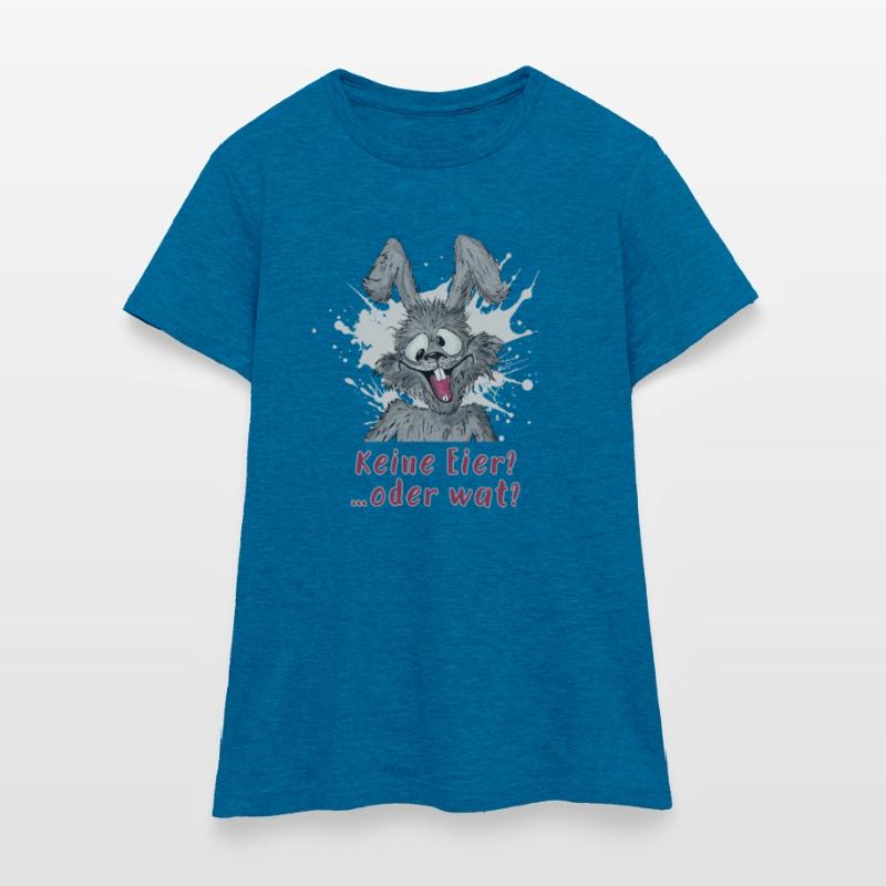 Keine Eier?….oder wat? Osterhase statement Frauen T-Shirt