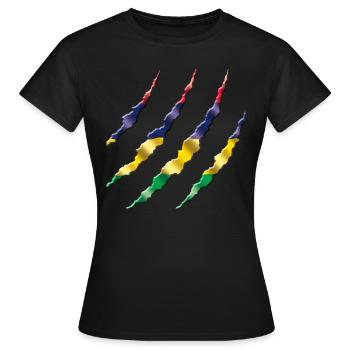 Mauritius - Frauen T-Shirt - Schwarz - Vorne - AI Model Female 172 dark (172cm)
