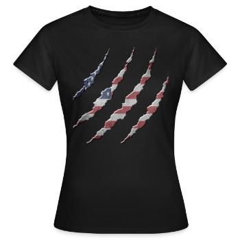 Amérique - T-shirt Femme - noir - Devant - AI Model Female 172 dark (172cm)