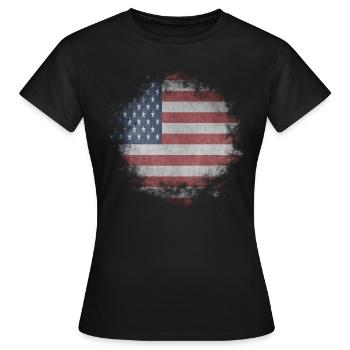 Amérique - T-shirt Femme - noir - Devant - AI Model Female 172 dark (172cm)
