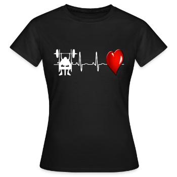 bench press - Women's T-Shirt - black - Front - AI Model Female 172 dark (172cm)