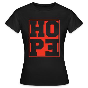 Espoir - T-shirt Femme - noir - Devant - AI Model Female 172 dark (172cm)