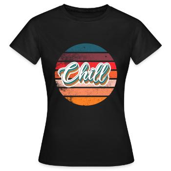 Rétro Chill - T-shirt Femme - noir - Devant - AI Model Female 172 dark (172cm)