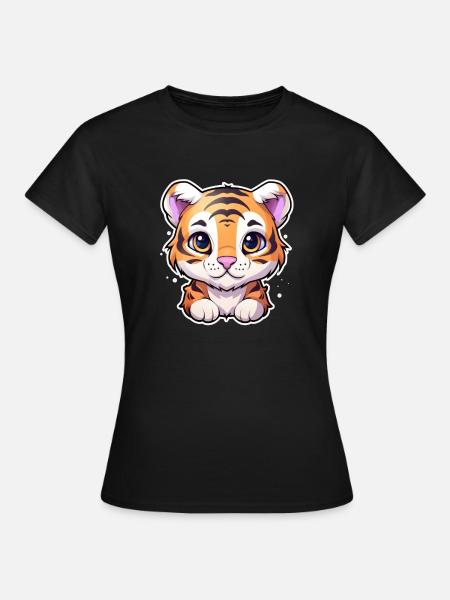 Bébé tigre - T-shirt Femme - noir