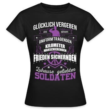 Bundeswehr Soldat Freund - Frauen T-Shirt - Schwarz - Vorne - AI Model Female 172 dark (172cm)