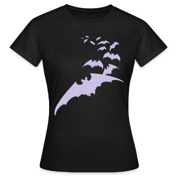 Fledermaus Flughund Vampir Halloween Tier fliegen - Frauen T-Shirt - Schwarz - Vorne - AI Model Female 172 dark (172cm)