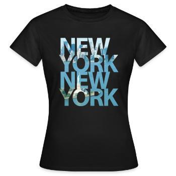 New York, New York - T-shirt Femme - noir - Devant - AI Model Female 172 dark (172cm)