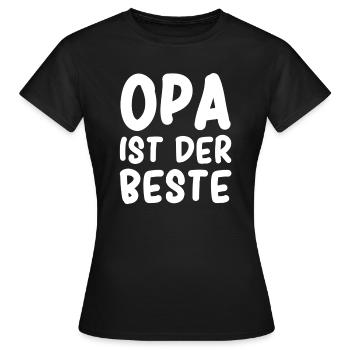 Opa ist der Beste - Frauen T-Shirt - Schwarz - Vorne - AI Model Female 172 dark (172cm)