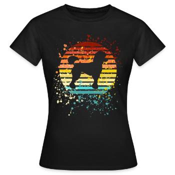 Retro Pudel Zwergpudel Toypudel Mittelpudel - Frauen T-Shirt - Schwarz - Vorne - AI Model Female 172 dark (172cm)