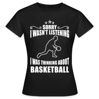 Basketball Basketball Basketball Team - Women's T-Shirt - black - Front - AI Model Female 172 dark (172cm)
