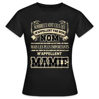Meilleure grand-mère mamy cadeau humour mamie - T-shirt Femme - noir - Devant - AI Model Female 172 dark (172cm)