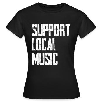 Soutenez la musique locale - T-shirt Femme - noir - Devant - AI Model Female 172 dark (172cm)