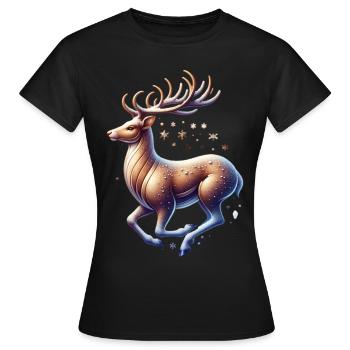 Chute de neige de renne - T-shirt Femme - noir - Devant - AI Model Female 172 dark (172cm)