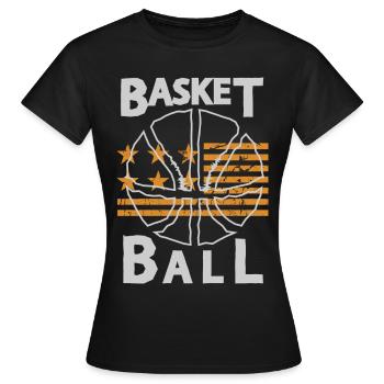 Basketball Basketballer - Frauen T-Shirt - Schwarz - Vorne - AI Model Female 172 dark (172cm)